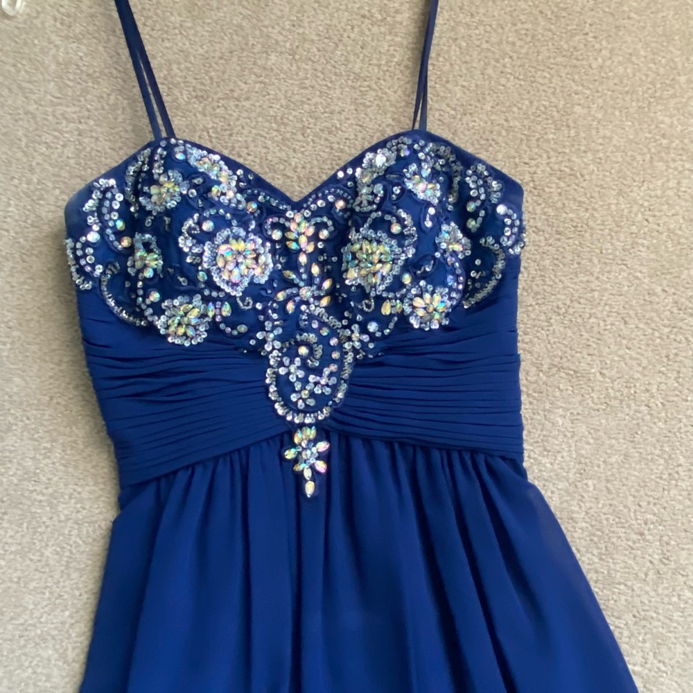 Long prom dress with sequin bodice